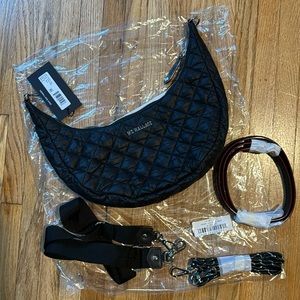 NWT MZ Wallace Crosby Luna Black Rec Nylon Crossbody Shoulder Bag
